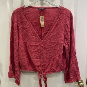 Brand new American Eagle women’s long sleeve red blouse! Size Small